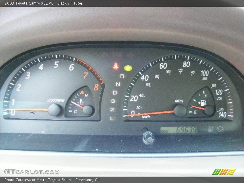 Black / Taupe 2003 Toyota Camry XLE V6