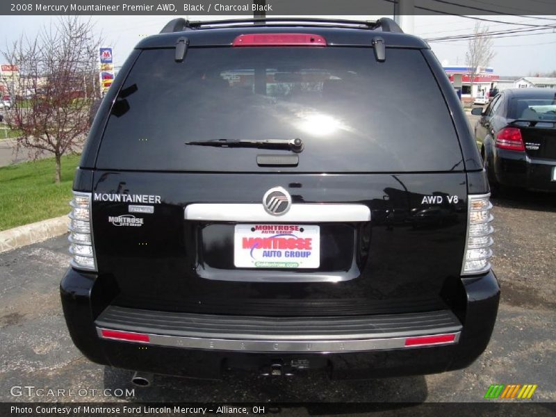 Black / Charcoal Black 2008 Mercury Mountaineer Premier AWD