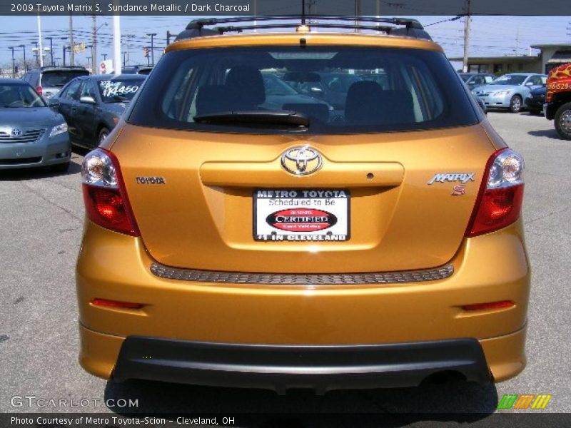 Sundance Metallic / Dark Charcoal 2009 Toyota Matrix S