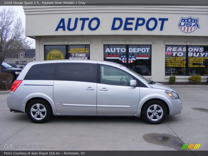 Radiant Silver Metallic / Gray 2008 Nissan Quest 3.5