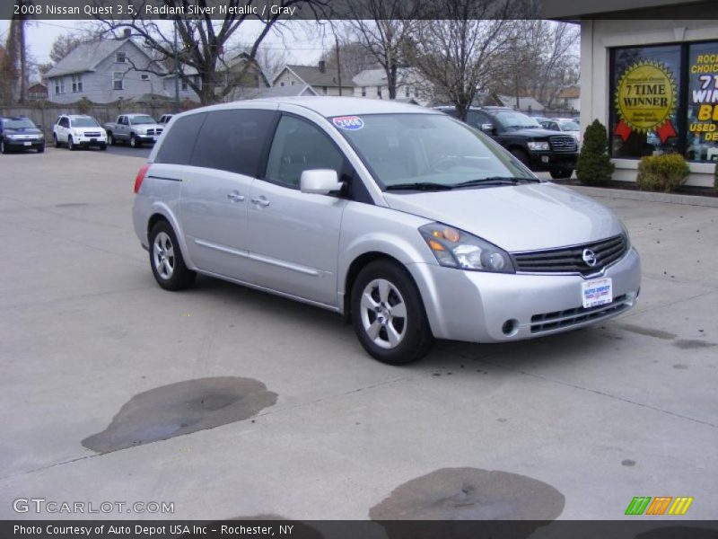 Radiant Silver Metallic / Gray 2008 Nissan Quest 3.5