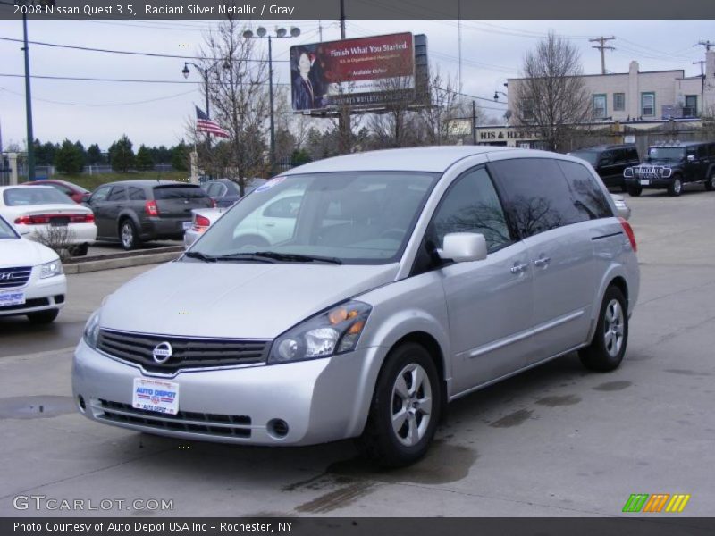 Radiant Silver Metallic / Gray 2008 Nissan Quest 3.5