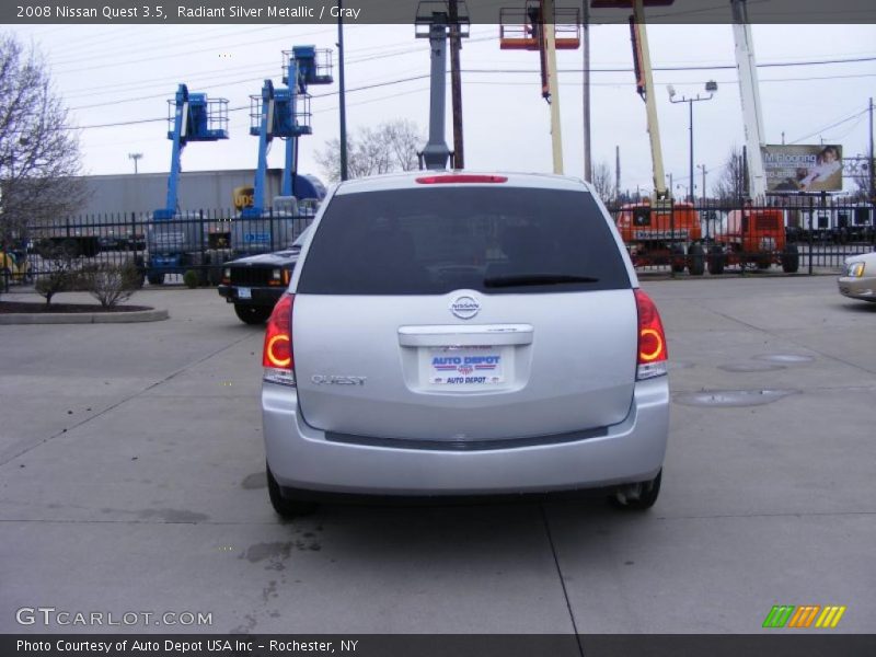 Radiant Silver Metallic / Gray 2008 Nissan Quest 3.5