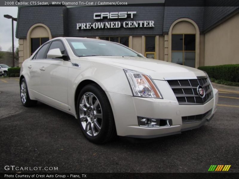 White Diamond Tri-Coat / Cashmere/Cocoa 2008 Cadillac CTS Sedan