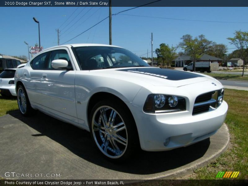 Stone White / Dark Slate Gray 2010 Dodge Charger SXT