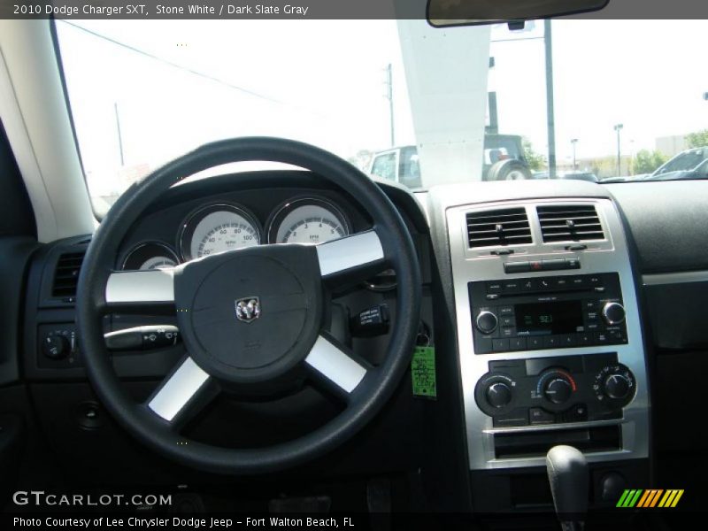 Stone White / Dark Slate Gray 2010 Dodge Charger SXT