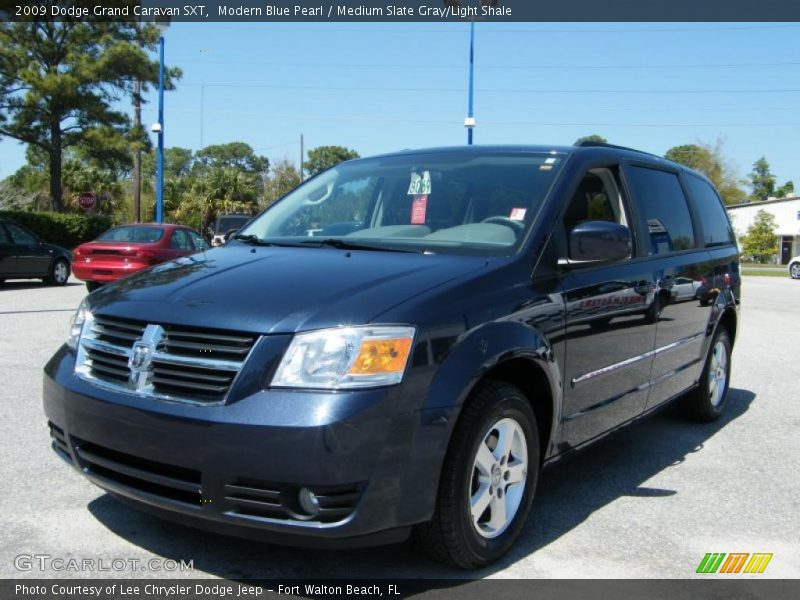 Modern Blue Pearl / Medium Slate Gray/Light Shale 2009 Dodge Grand Caravan SXT