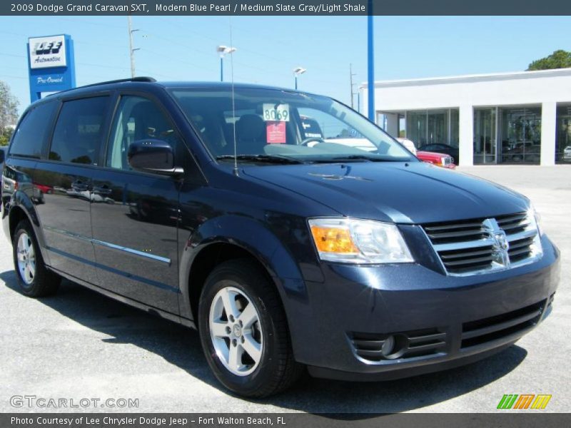 Modern Blue Pearl / Medium Slate Gray/Light Shale 2009 Dodge Grand Caravan SXT