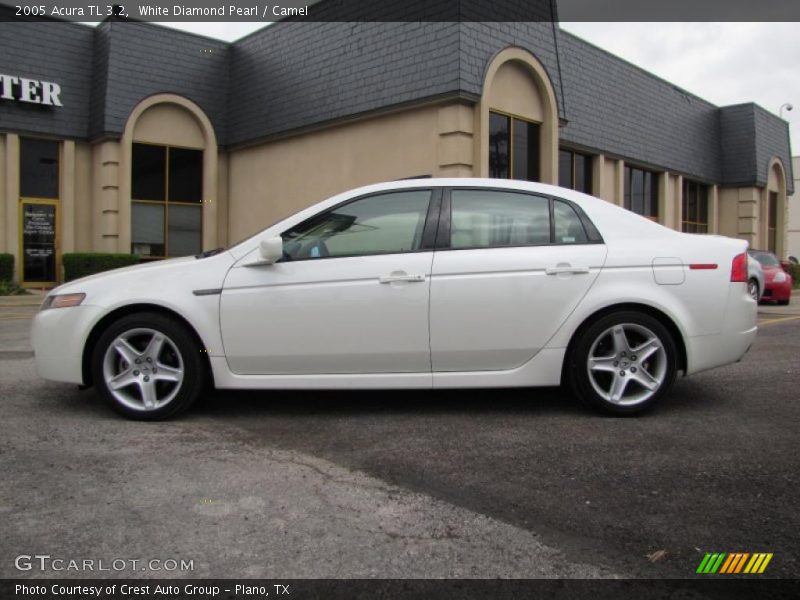 White Diamond Pearl / Camel 2005 Acura TL 3.2