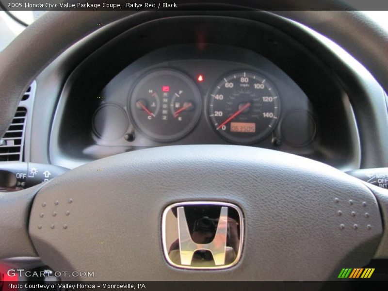 Rallye Red / Black 2005 Honda Civic Value Package Coupe
