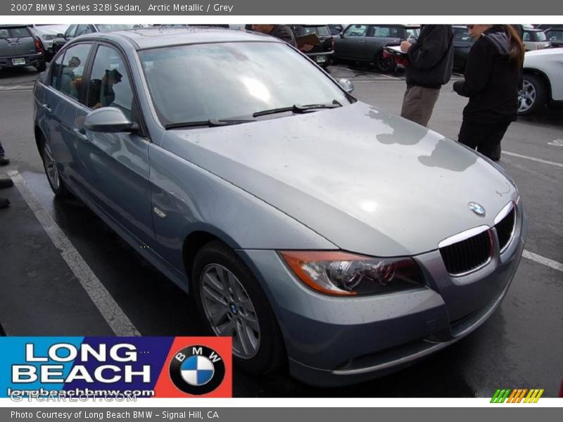 Arctic Metallic / Grey 2007 BMW 3 Series 328i Sedan