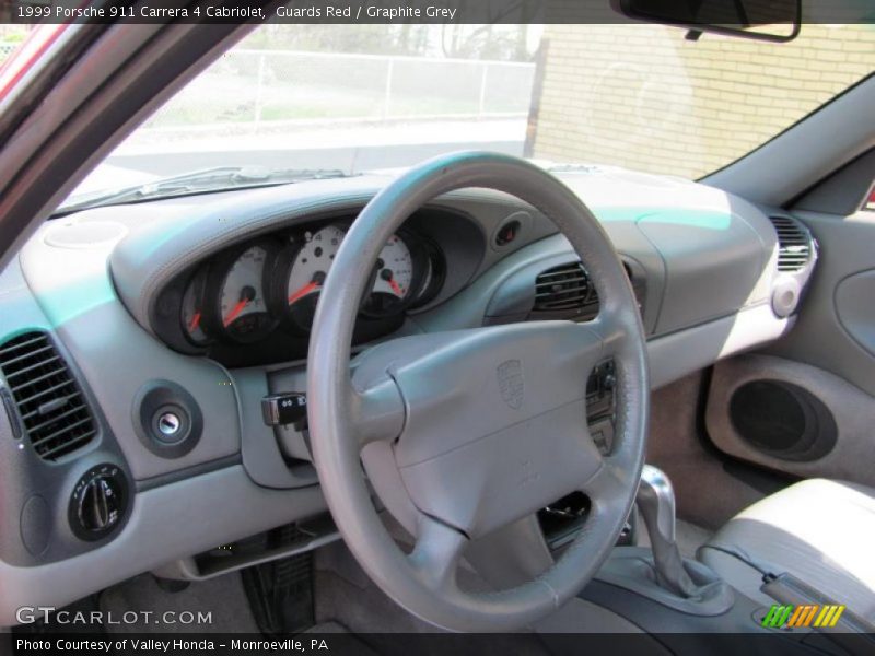 Guards Red / Graphite Grey 1999 Porsche 911 Carrera 4 Cabriolet