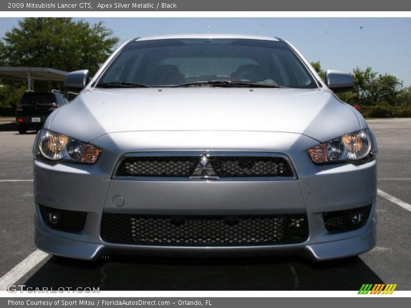 Apex Silver Metallic / Black 2009 Mitsubishi Lancer GTS