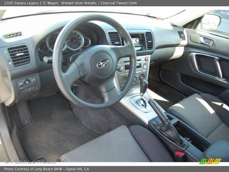 Brilliant Silver Metallic / Charcoal Tweed Cloth 2005 Subaru Legacy 2.5i Wagon