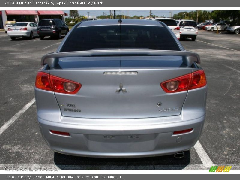 Apex Silver Metallic / Black 2009 Mitsubishi Lancer GTS