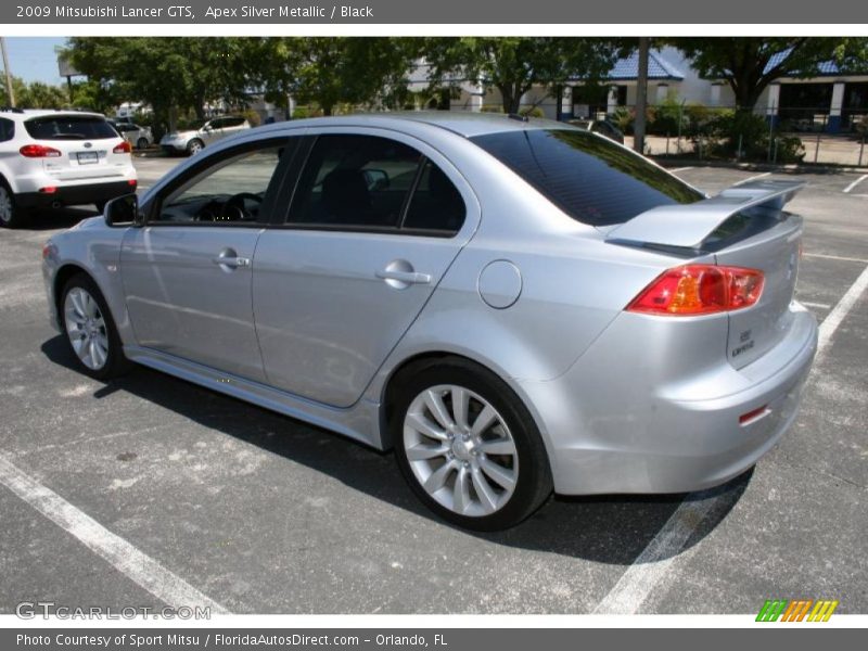 Apex Silver Metallic / Black 2009 Mitsubishi Lancer GTS