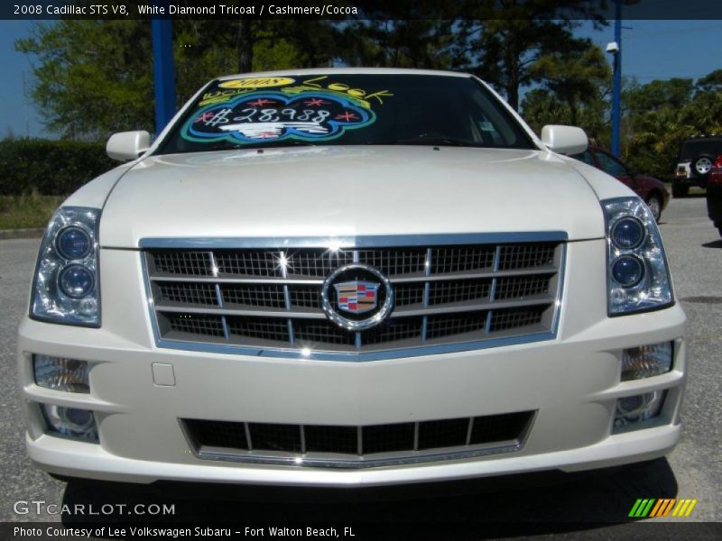 White Diamond Tricoat / Cashmere/Cocoa 2008 Cadillac STS V8