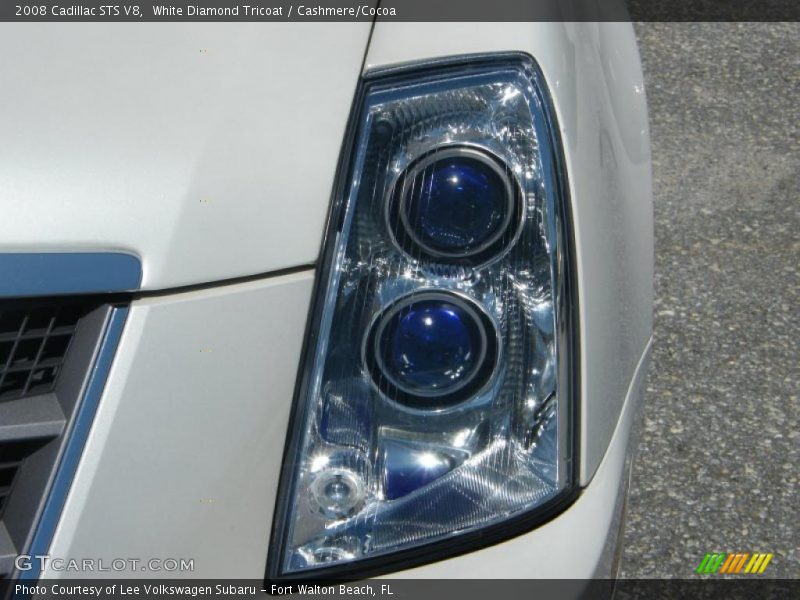 White Diamond Tricoat / Cashmere/Cocoa 2008 Cadillac STS V8