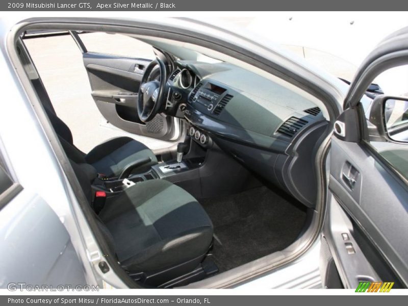 Apex Silver Metallic / Black 2009 Mitsubishi Lancer GTS