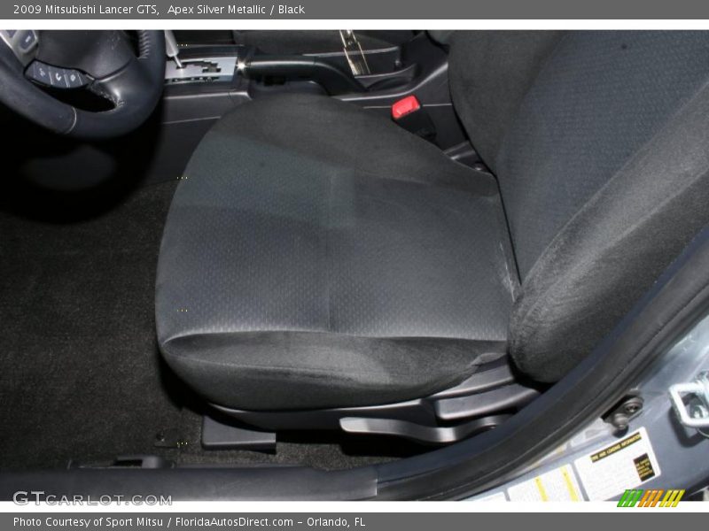 Apex Silver Metallic / Black 2009 Mitsubishi Lancer GTS