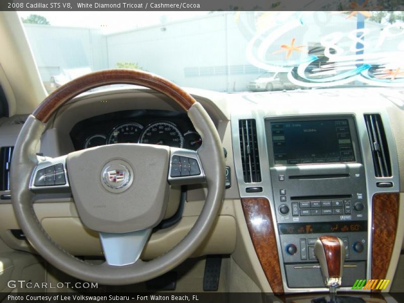 White Diamond Tricoat / Cashmere/Cocoa 2008 Cadillac STS V8