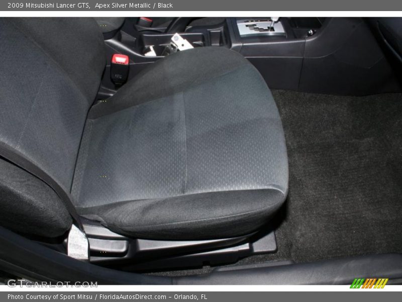 Apex Silver Metallic / Black 2009 Mitsubishi Lancer GTS