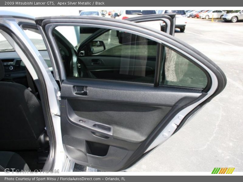 Apex Silver Metallic / Black 2009 Mitsubishi Lancer GTS