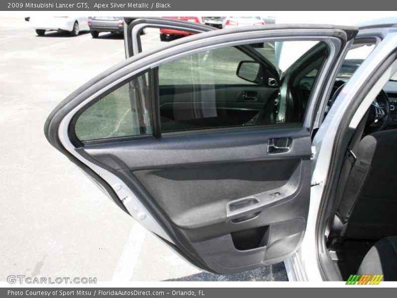 Apex Silver Metallic / Black 2009 Mitsubishi Lancer GTS