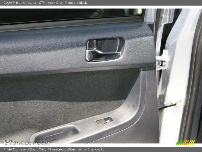 Apex Silver Metallic / Black 2009 Mitsubishi Lancer GTS