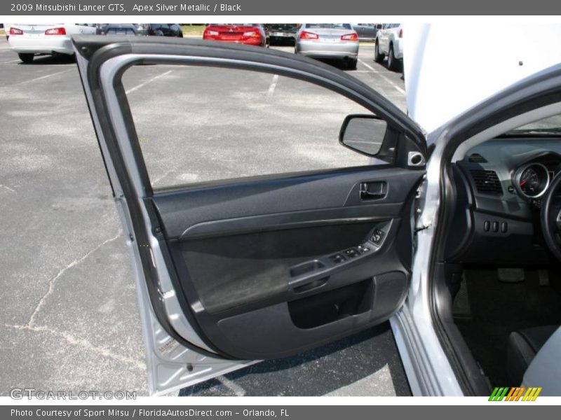 Apex Silver Metallic / Black 2009 Mitsubishi Lancer GTS