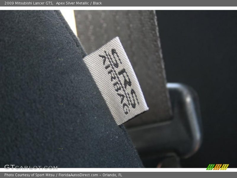 Apex Silver Metallic / Black 2009 Mitsubishi Lancer GTS
