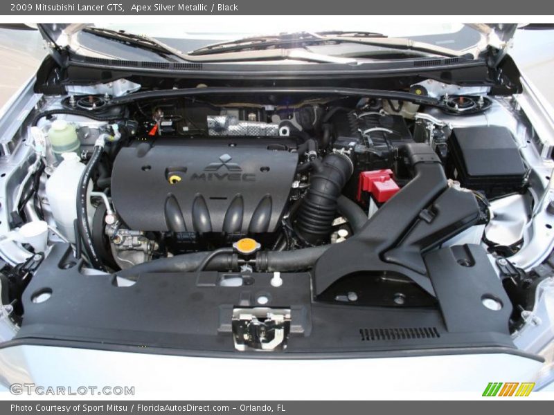 Apex Silver Metallic / Black 2009 Mitsubishi Lancer GTS