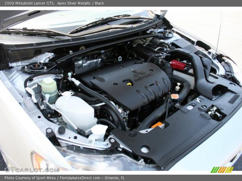 Apex Silver Metallic / Black 2009 Mitsubishi Lancer GTS