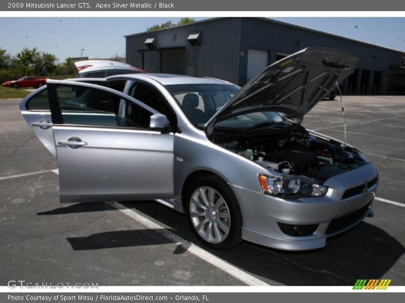 Apex Silver Metallic / Black 2009 Mitsubishi Lancer GTS