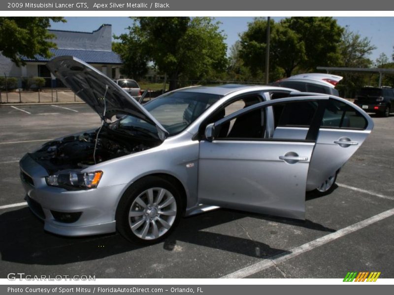 Apex Silver Metallic / Black 2009 Mitsubishi Lancer GTS