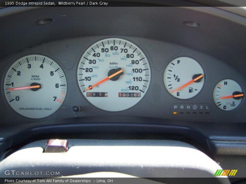 Wildberry Pearl / Dark Gray 1995 Dodge Intrepid Sedan