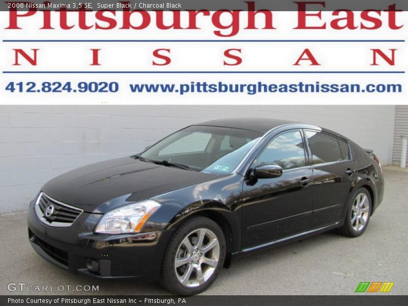 Super Black / Charcoal Black 2008 Nissan Maxima 3.5 SE