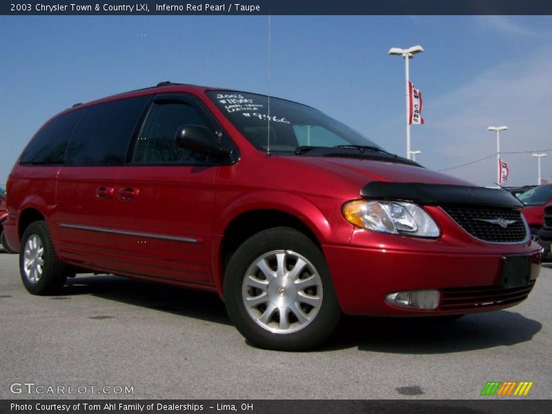 Inferno Red Pearl / Taupe 2003 Chrysler Town & Country LXi