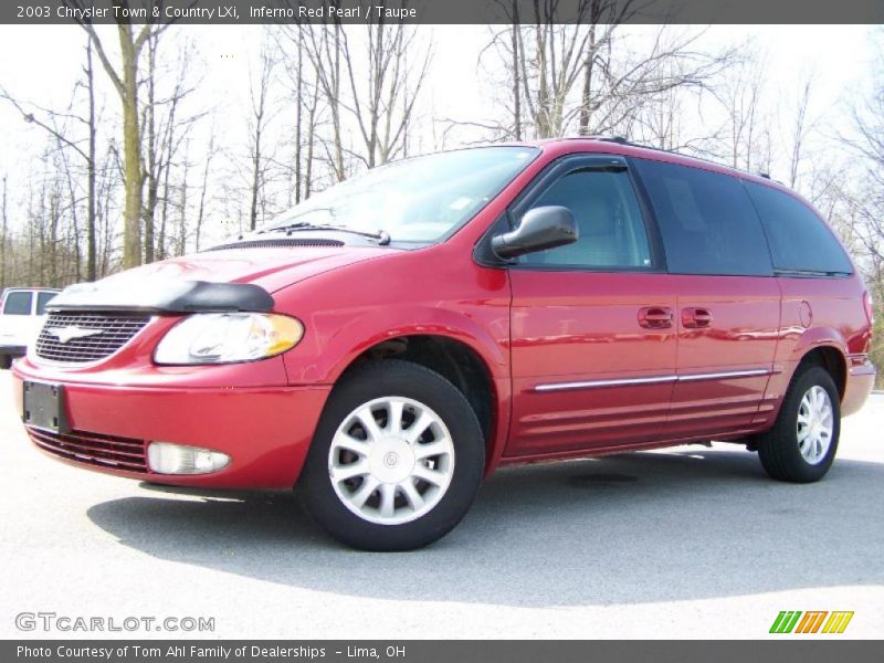 Inferno Red Pearl / Taupe 2003 Chrysler Town & Country LXi