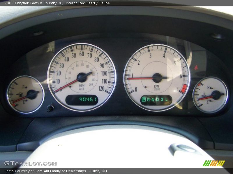 Inferno Red Pearl / Taupe 2003 Chrysler Town & Country LXi