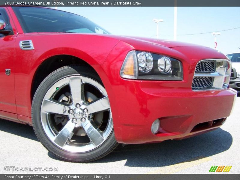 Inferno Red Crystal Pearl / Dark Slate Gray 2008 Dodge Charger DUB Edition