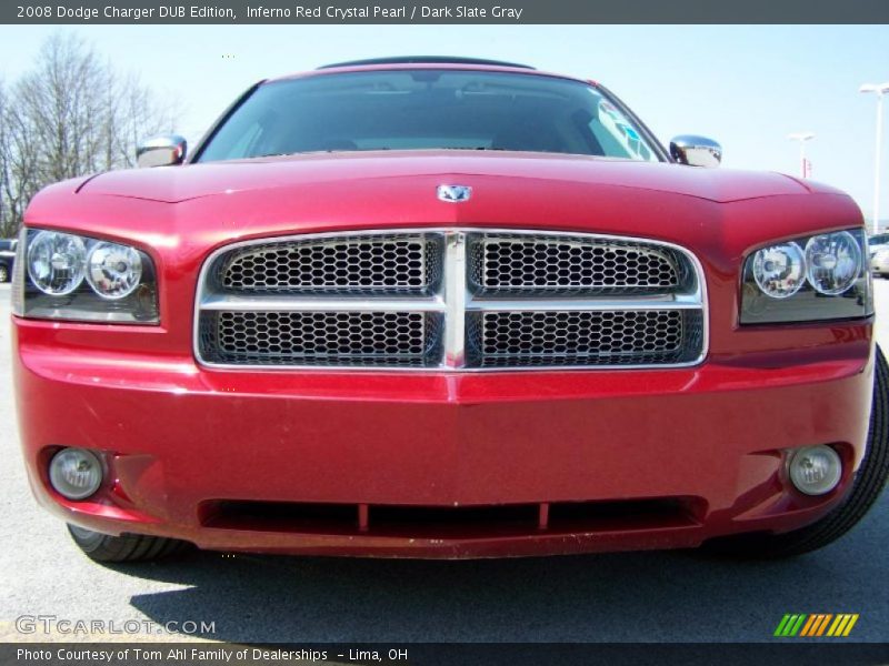 Inferno Red Crystal Pearl / Dark Slate Gray 2008 Dodge Charger DUB Edition