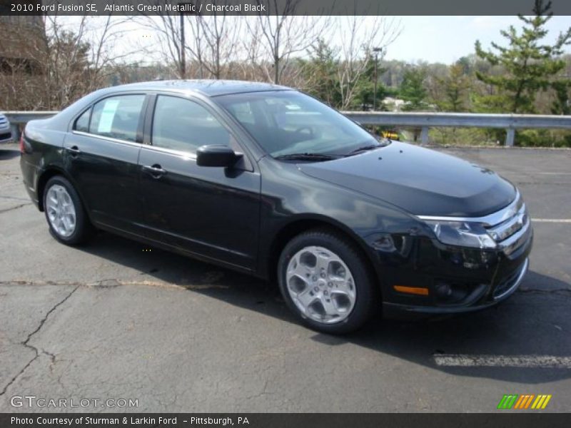 Atlantis Green Metallic / Charcoal Black 2010 Ford Fusion SE
