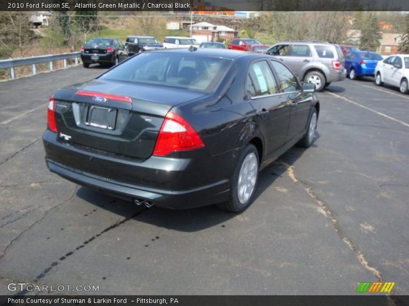 Atlantis Green Metallic / Charcoal Black 2010 Ford Fusion SE