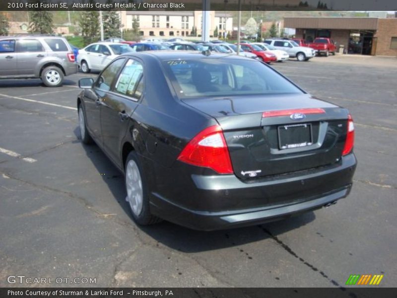 Atlantis Green Metallic / Charcoal Black 2010 Ford Fusion SE