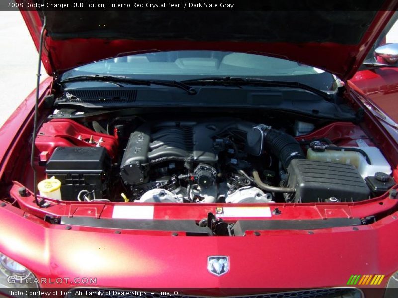 Inferno Red Crystal Pearl / Dark Slate Gray 2008 Dodge Charger DUB Edition