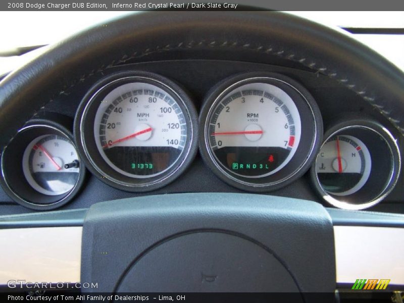 Inferno Red Crystal Pearl / Dark Slate Gray 2008 Dodge Charger DUB Edition