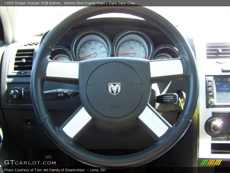 Inferno Red Crystal Pearl / Dark Slate Gray 2008 Dodge Charger DUB Edition