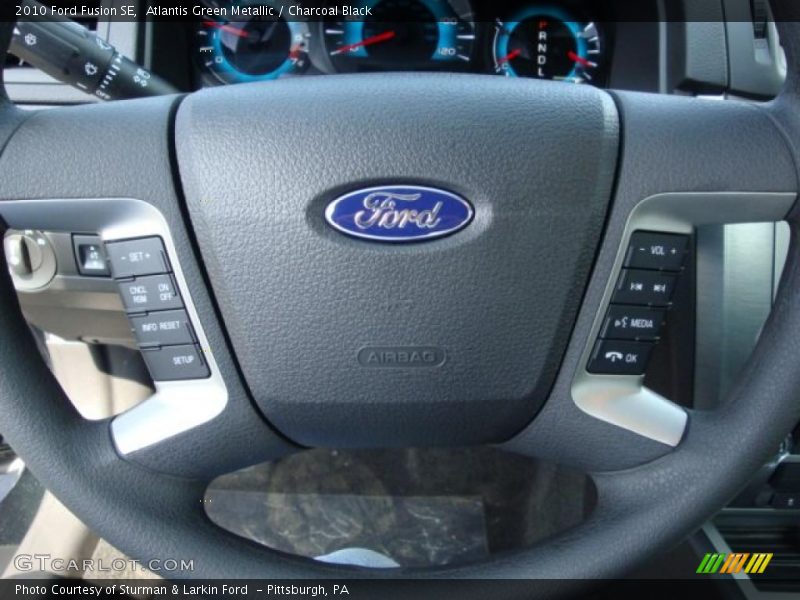 Atlantis Green Metallic / Charcoal Black 2010 Ford Fusion SE