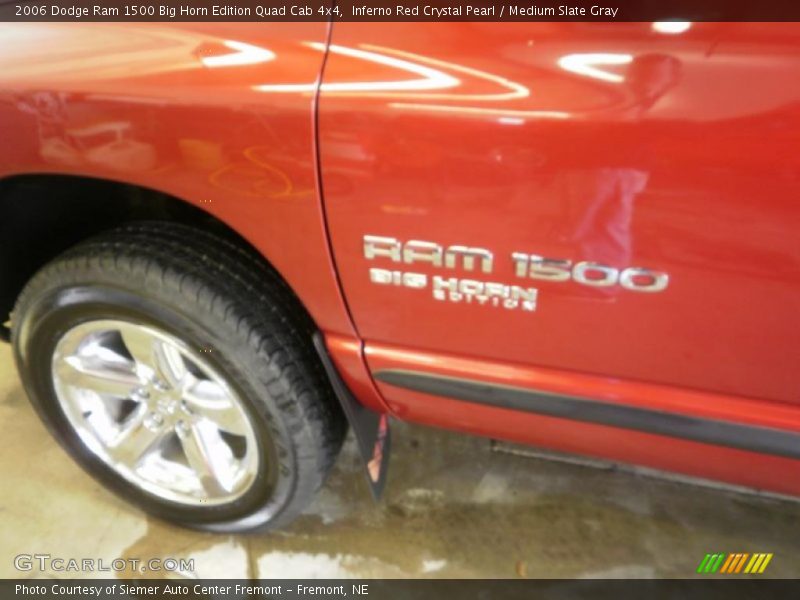 Inferno Red Crystal Pearl / Medium Slate Gray 2006 Dodge Ram 1500 Big Horn Edition Quad Cab 4x4